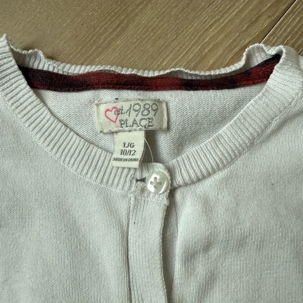 The Children's Place White Button Cardigan